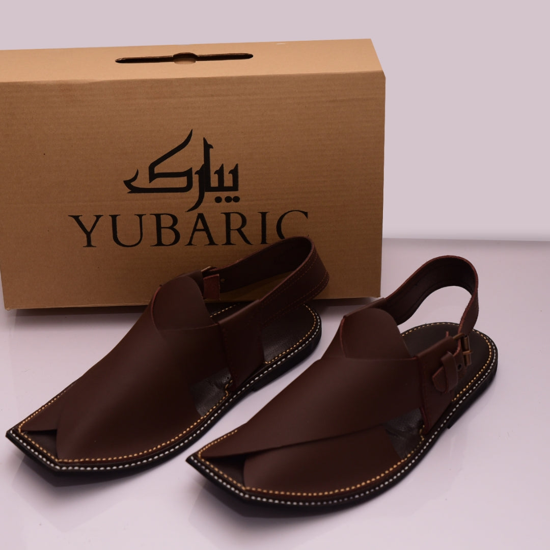 Chocolate Brown Smart Zalmi - Peshawari Chappal