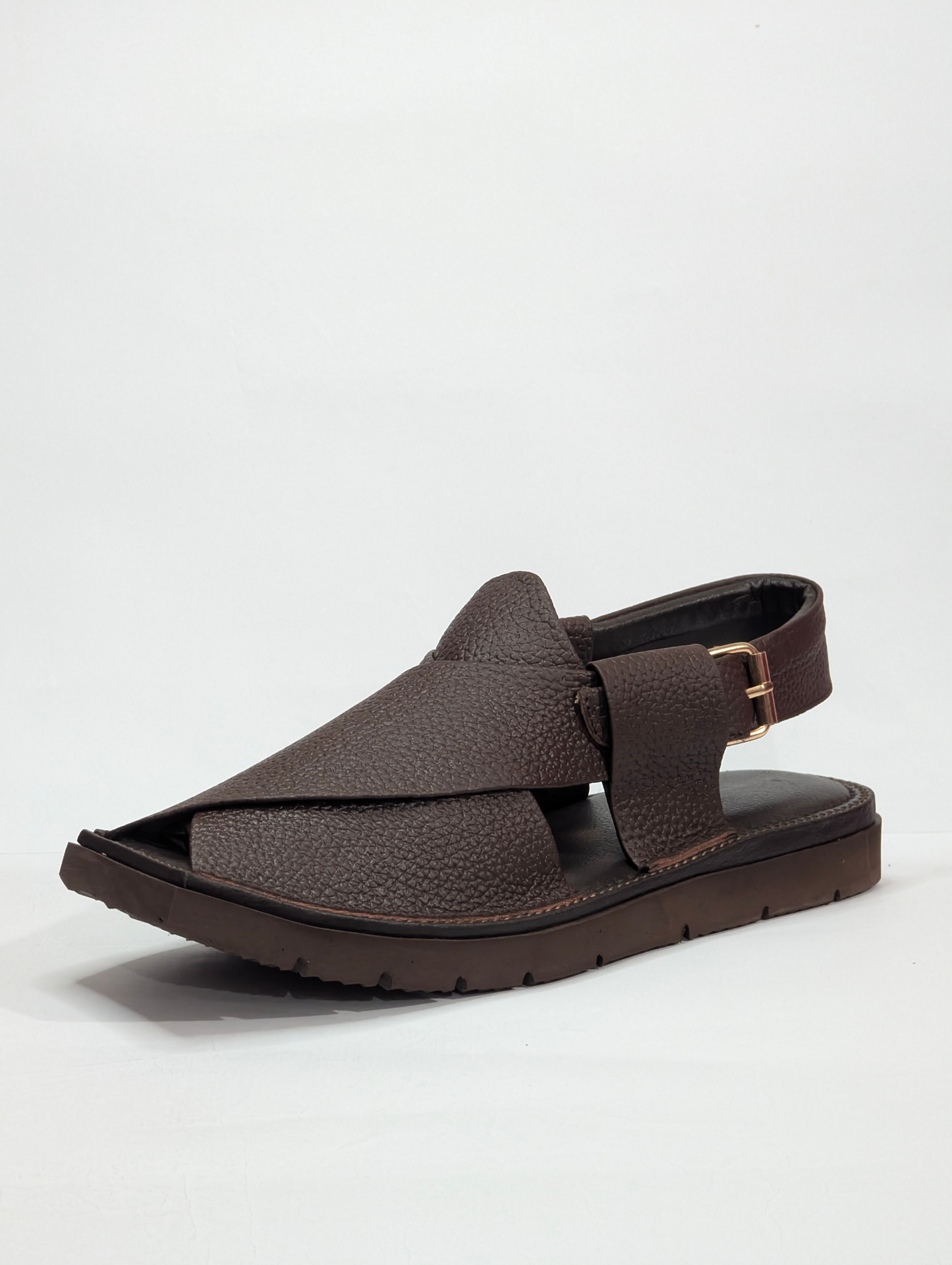 Brown Daanedar - Super Lightweight Kaptan Chappal