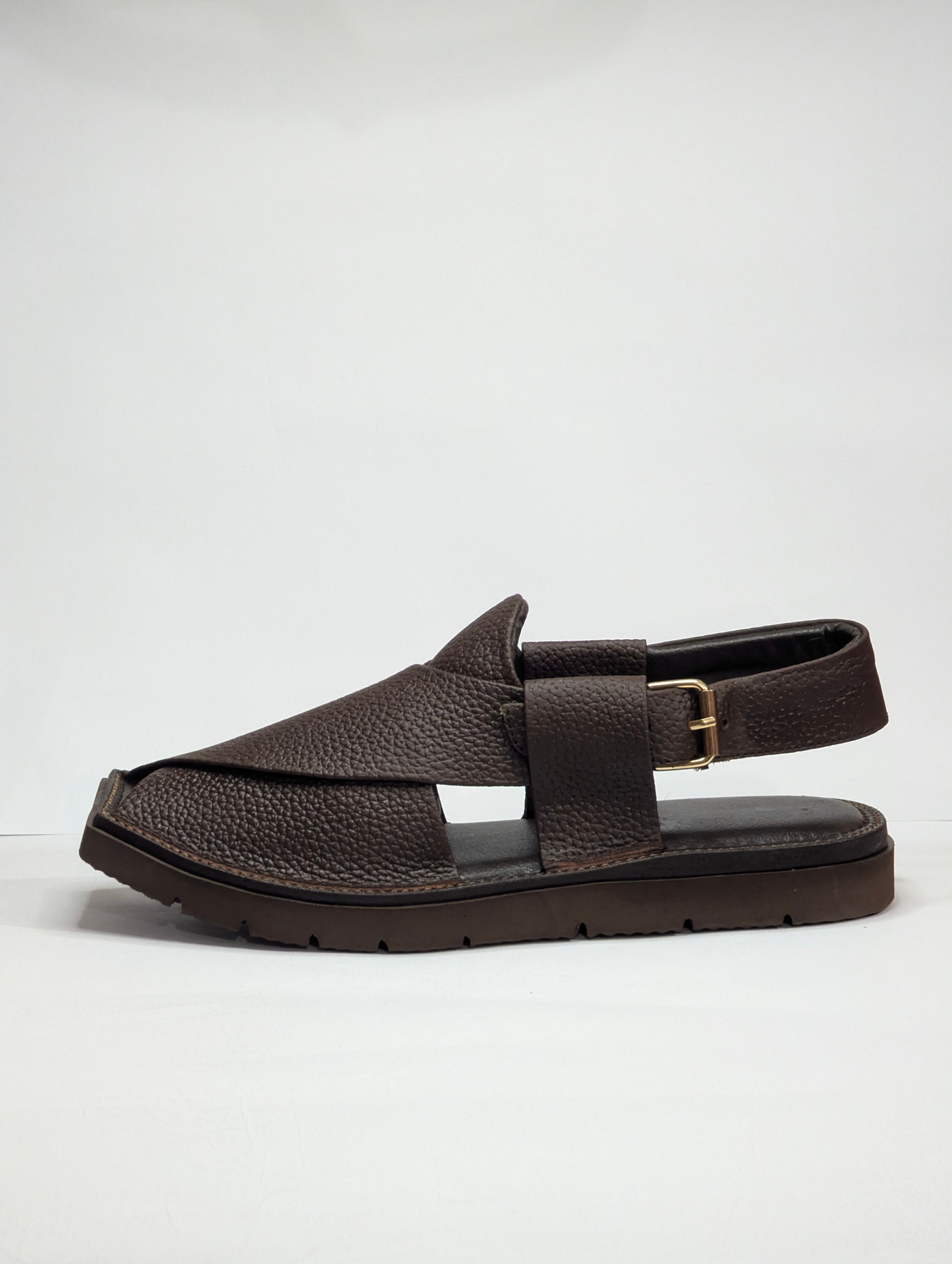 Brown Daanedar - Super Lightweight Kaptan Chappal