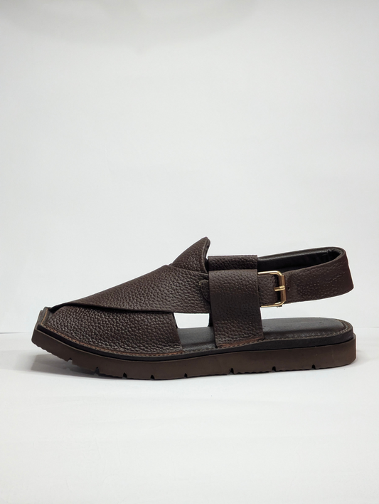 Brown Daanedar - Super Lightweight Kaptan Chappal