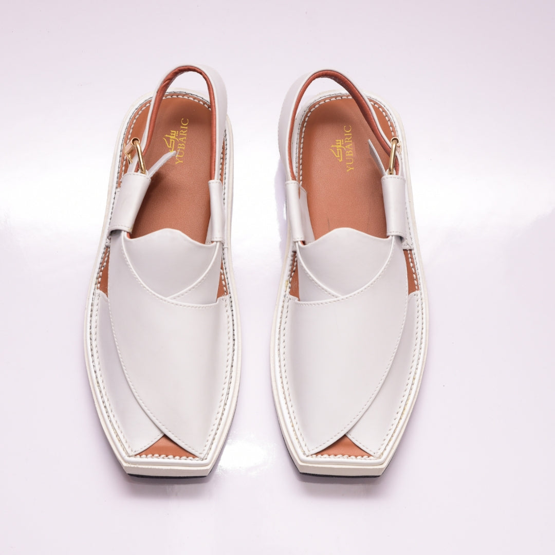 Premium White - Kaptan Chappal