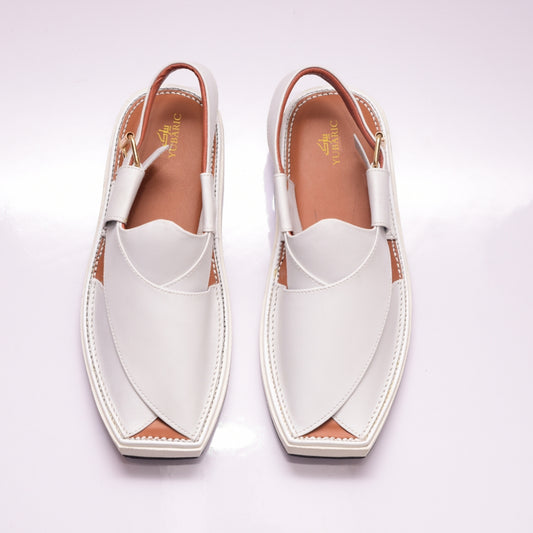 Premium White - Kaptan Chappal