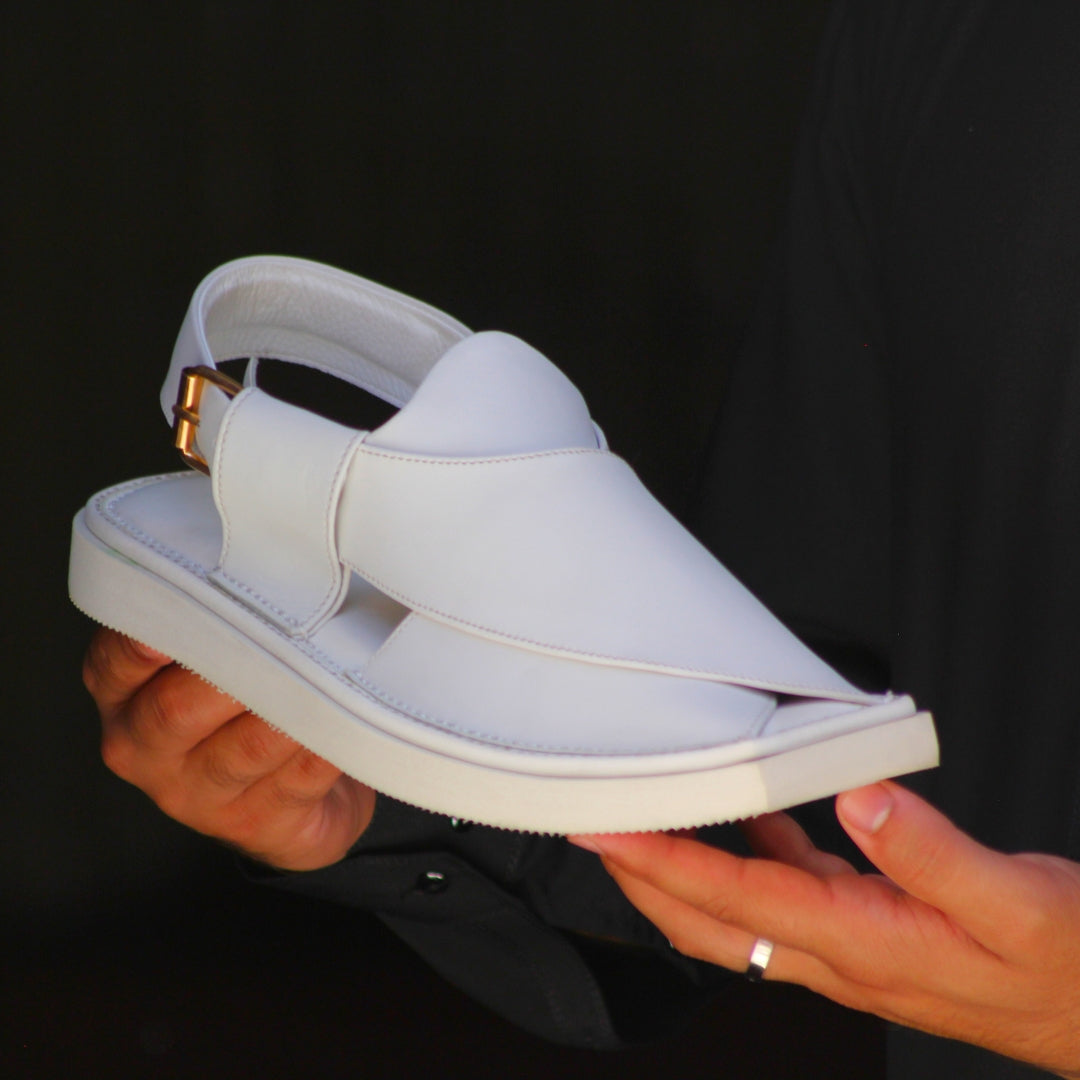 White Matte - Super Lightweight Kaptan Chappal