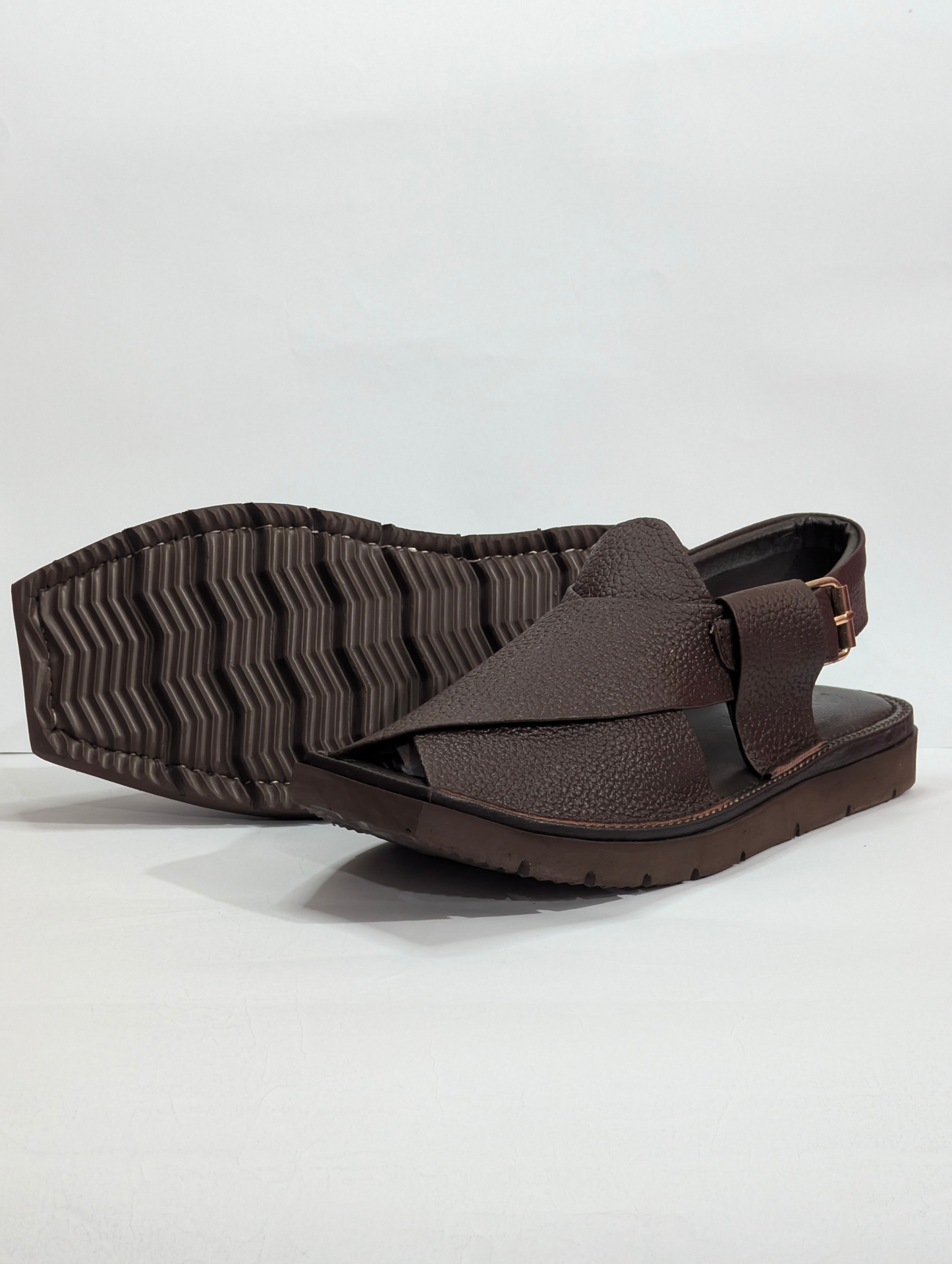 Brown Daanedar - Super Lightweight Kaptan Chappal