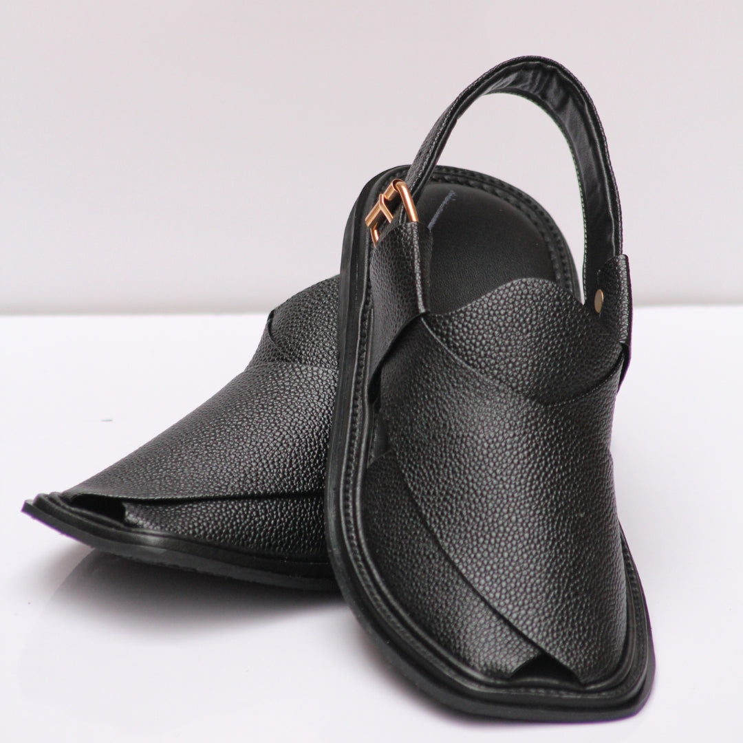 Black Daanedar Smart Zalmi - Peshawari Chappal