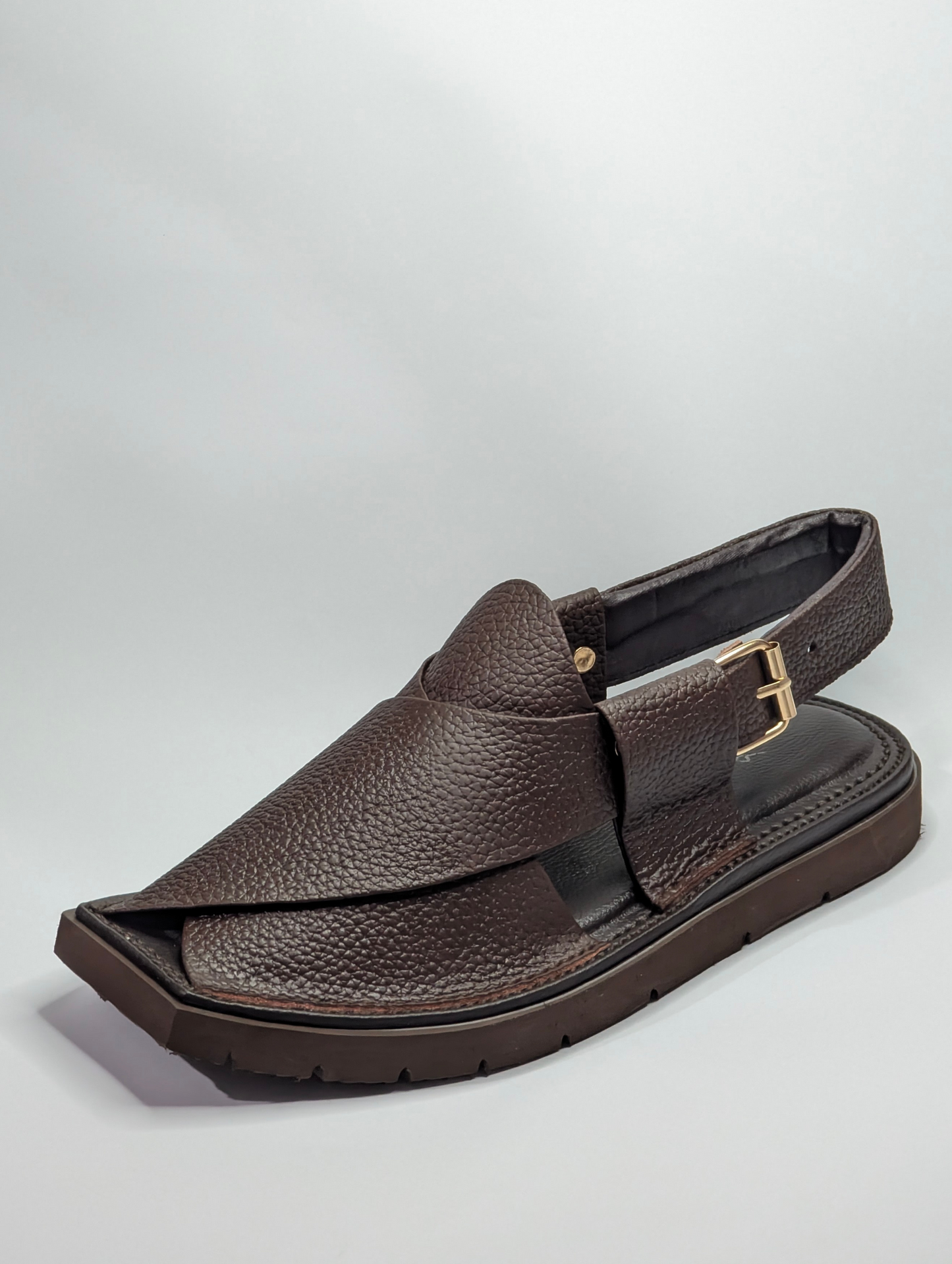 Brown Daanedar - Super Lightweight Kaptan Chappal