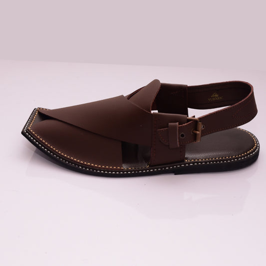 Chocolate Brown Smart Zalmi - Peshawari Chappal