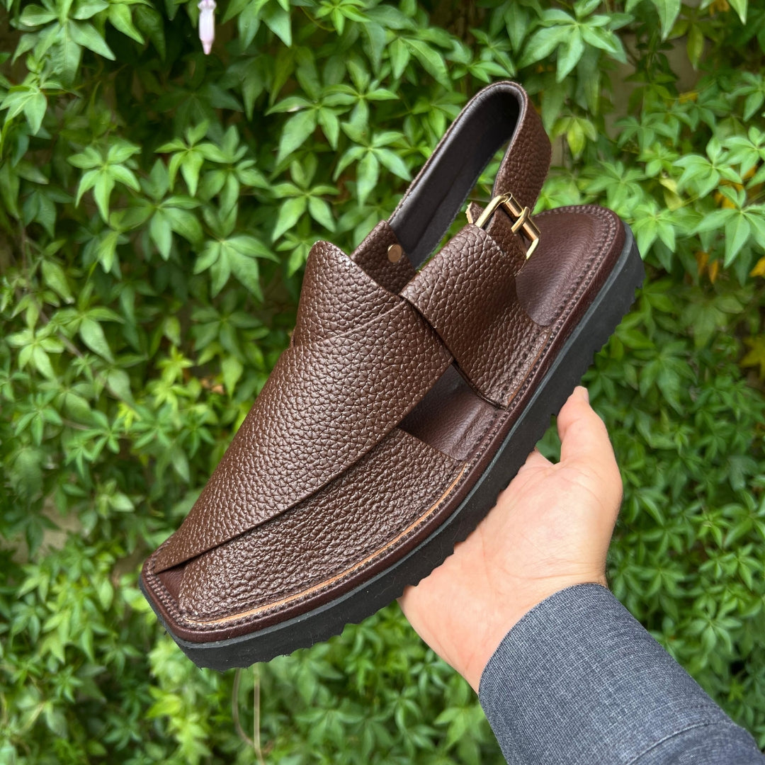 Brown Daanedar 2.0 - Super Lightweight Kaptan Chappal