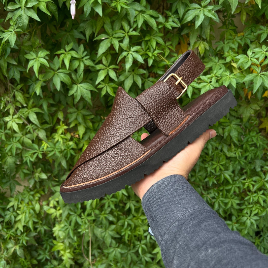 Brown Daanedar 2.0 - Super Lightweight Kaptan Chappal