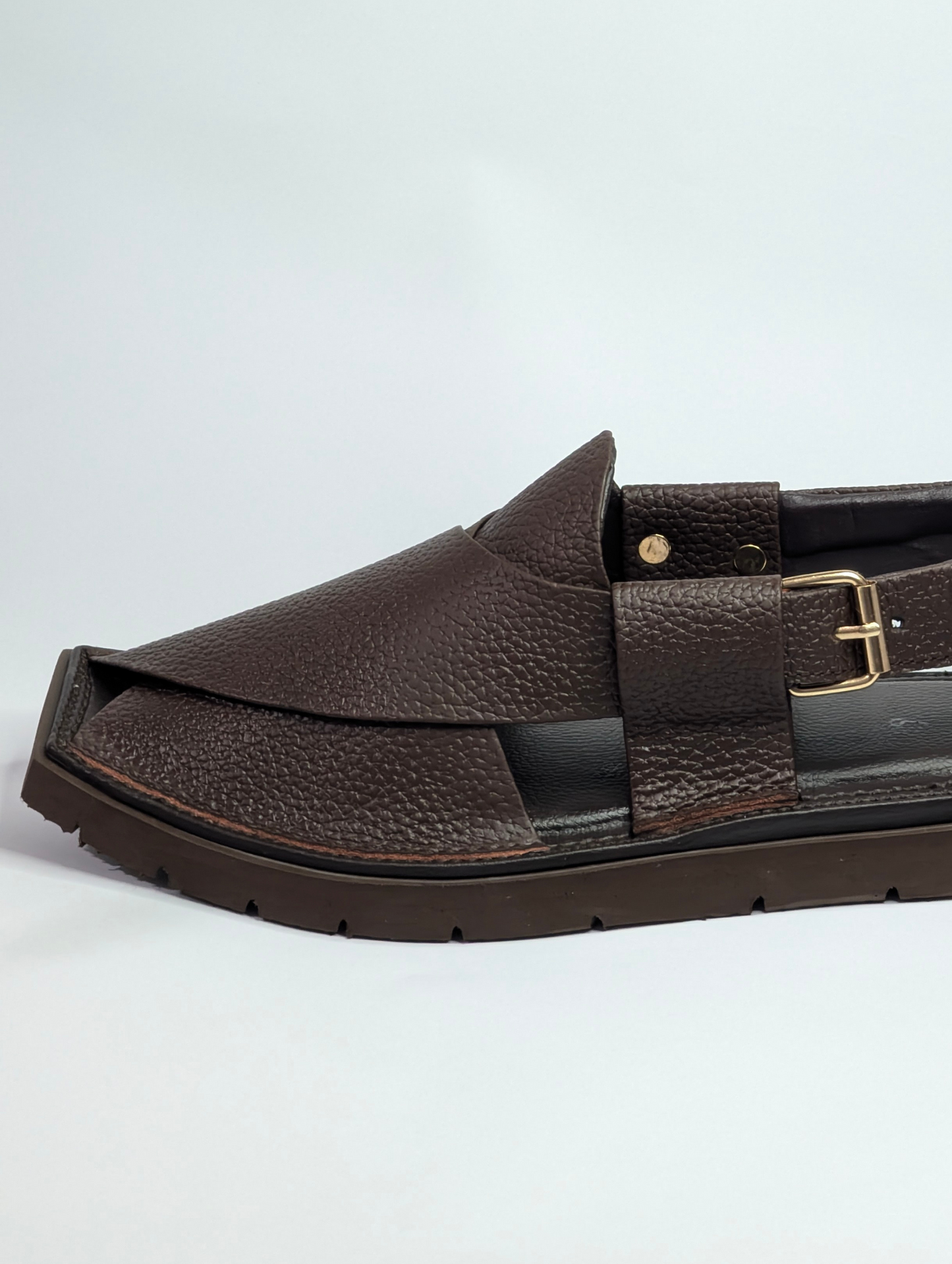 Brown Daanedar - Super Lightweight Kaptan Chappal