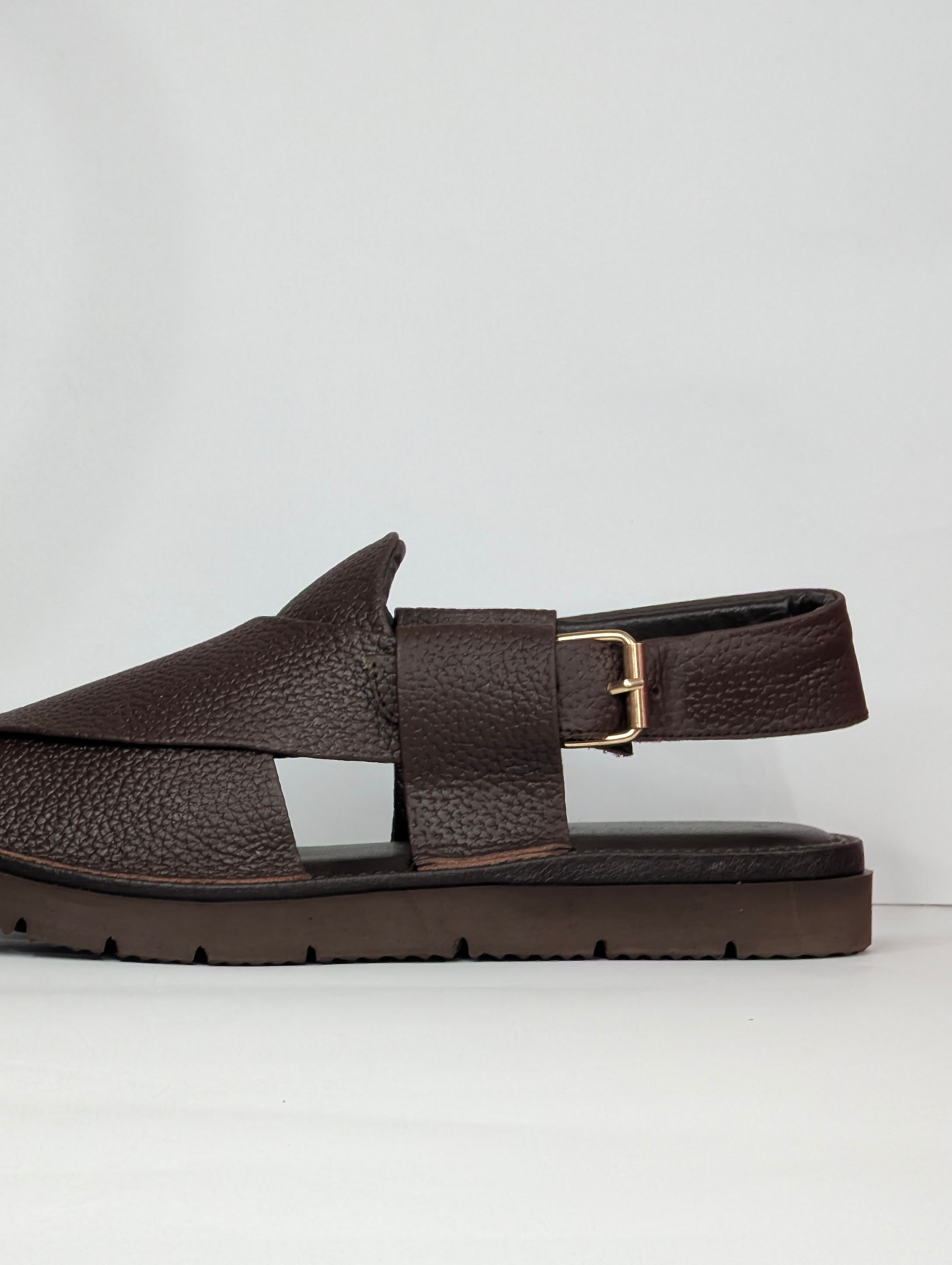 Brown Daanedar - Super Lightweight Kaptan Chappal